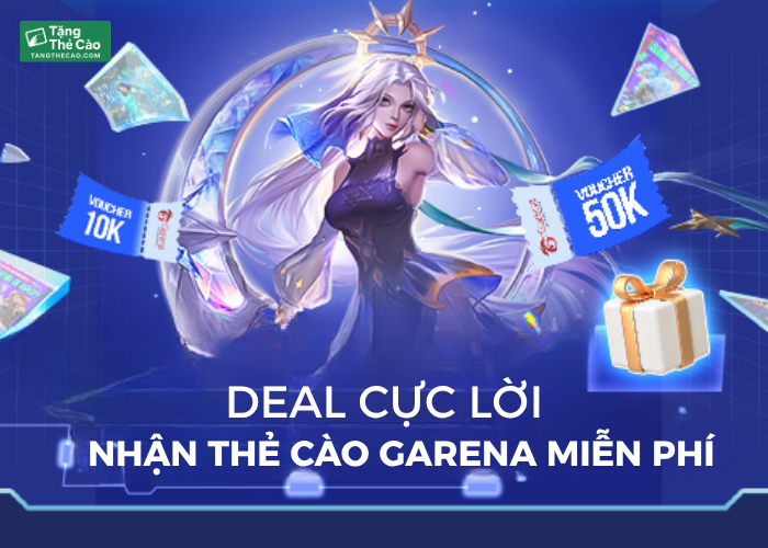 Nhận thẻ cào Garena miễn phí tại tangthecao.com 