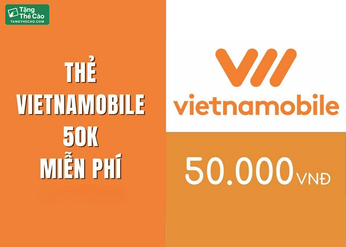 Thẻ cào Vietnamobile 50K miễn phí