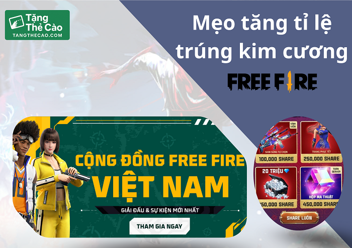 Mách cho bạn mẹo hay để tăng tỉ lệ trúng kim cương miễn phí